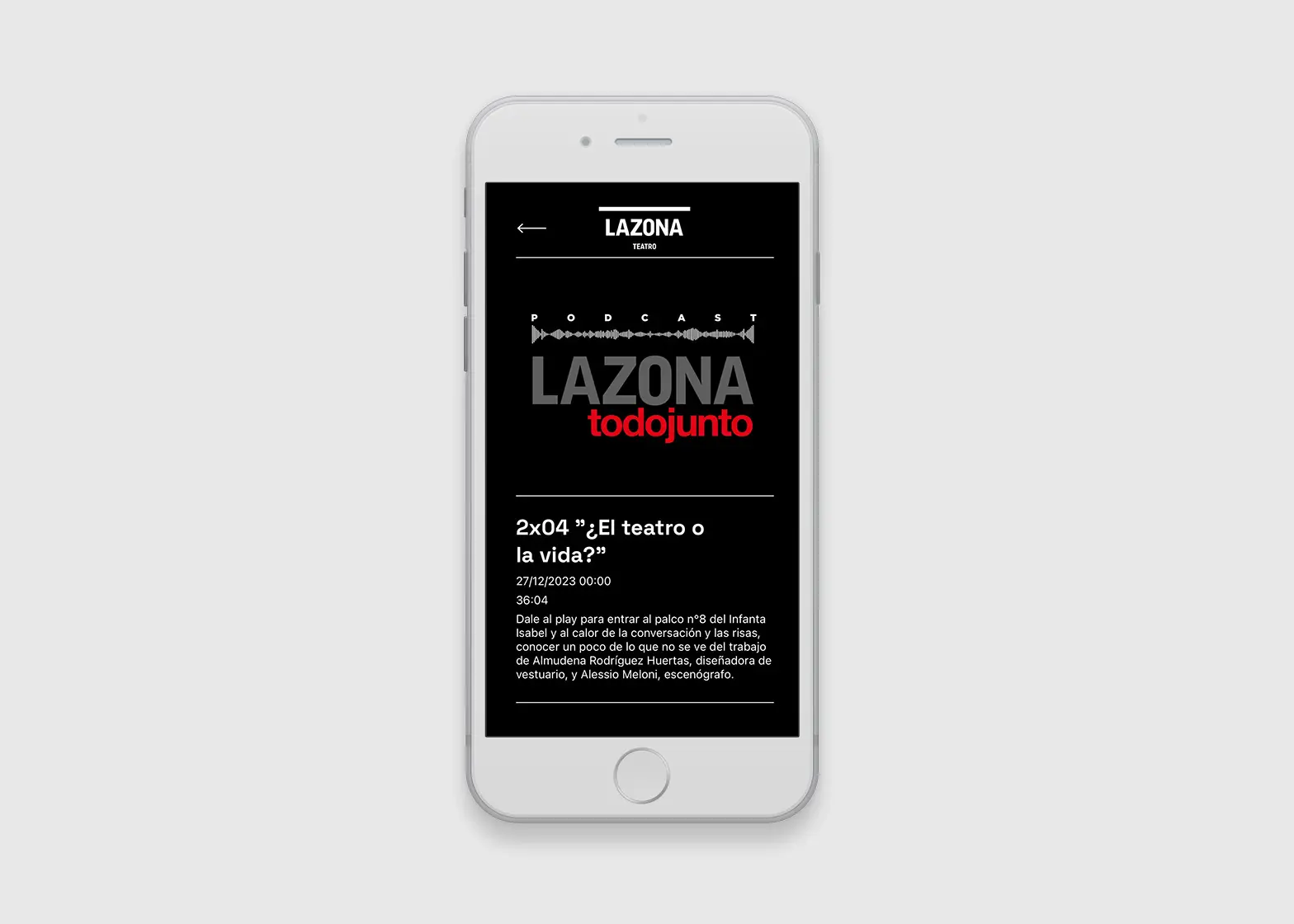 LAZONA Teatro. Desarrollo de app, ilustraciones y vídeo promocional.