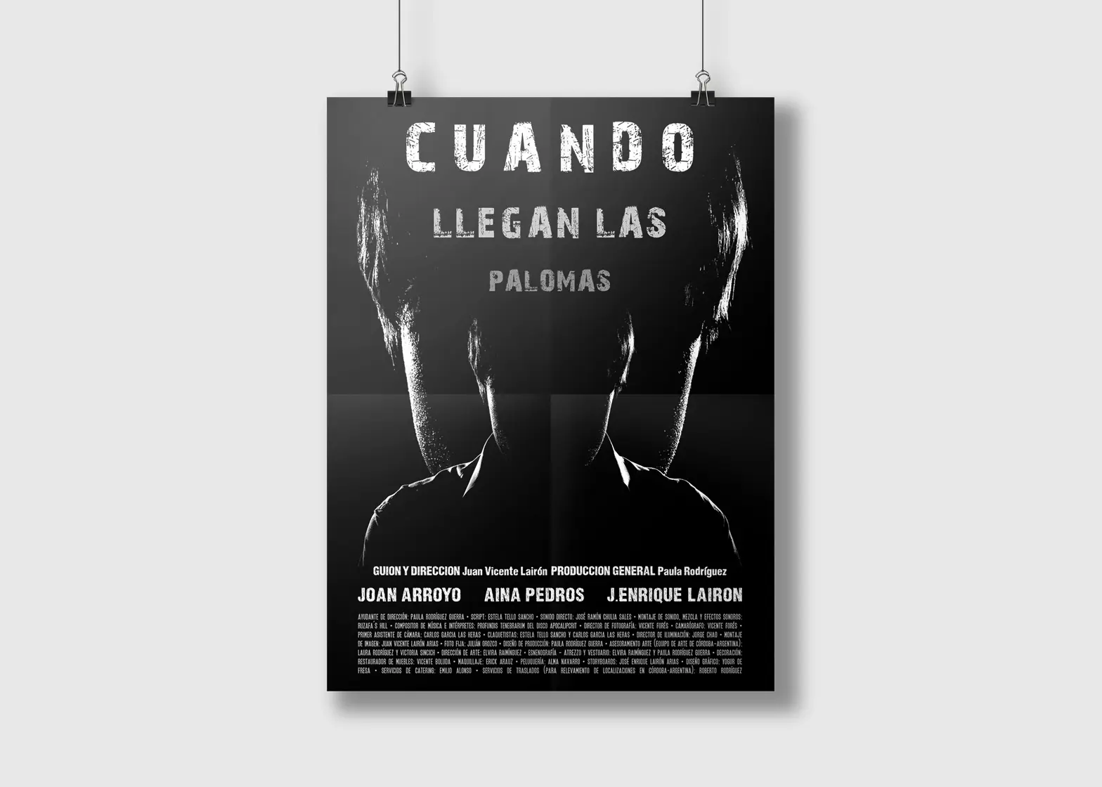 Cartel Cuando llegan las palomas. Diseño gráfico