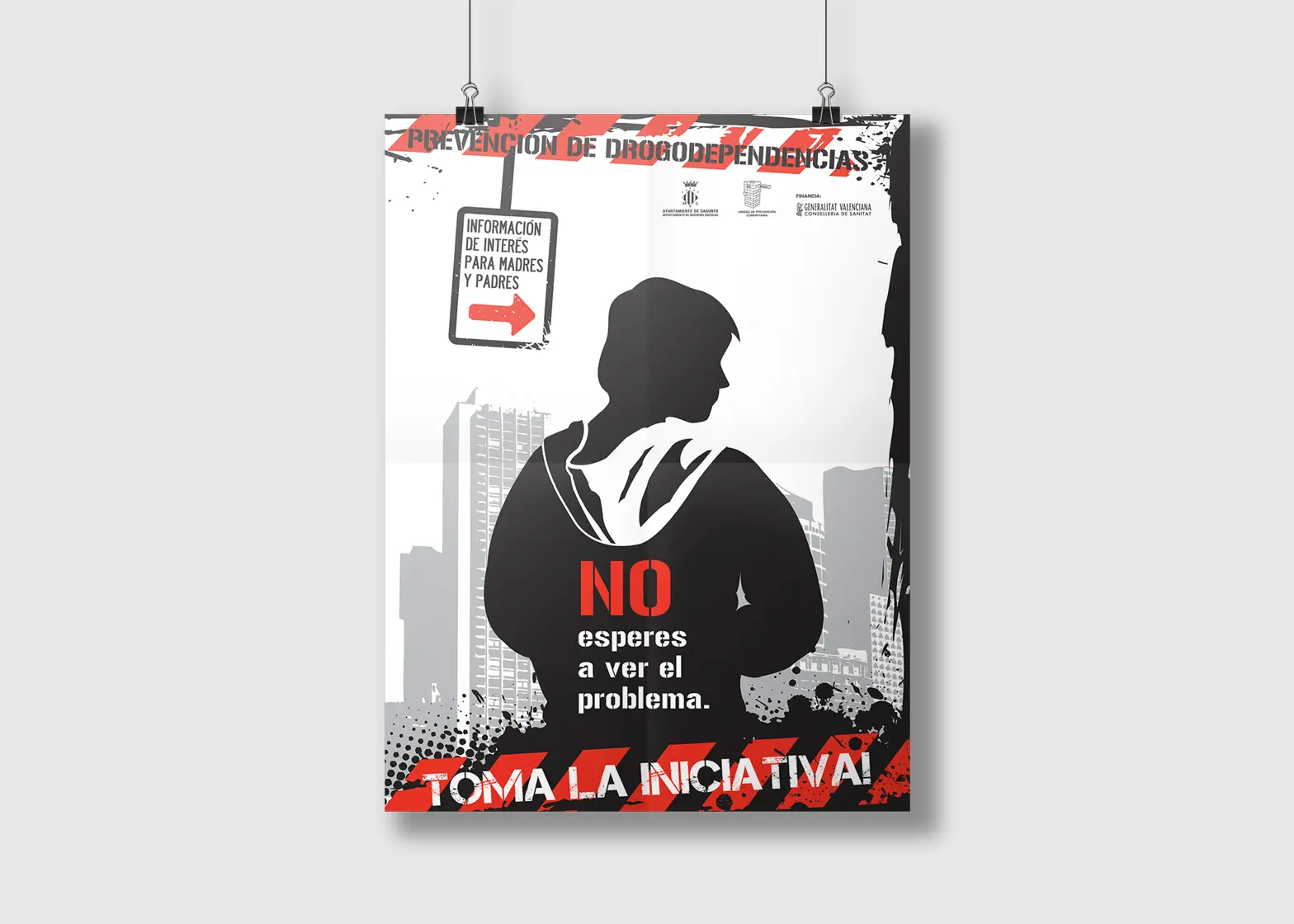 Cartel drogas. Diseño gráfico