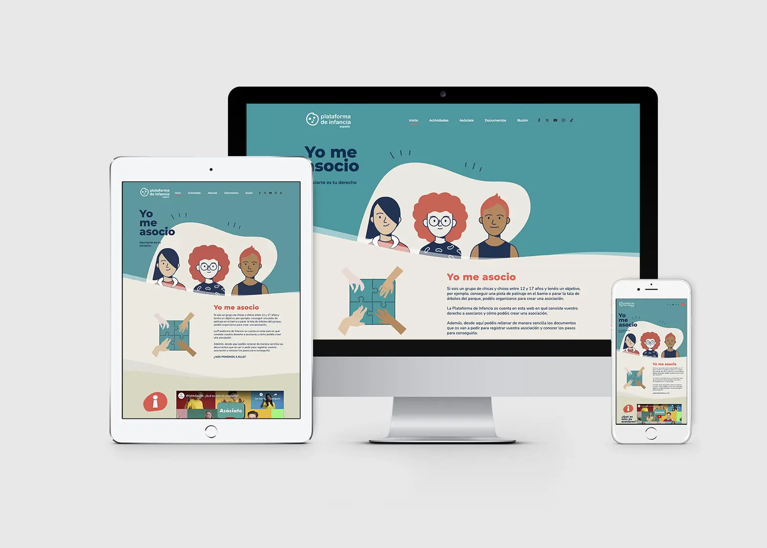 Web Plataforma de la infancia. Diseño web