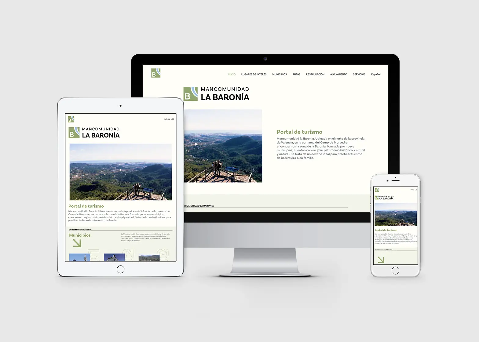La Baronia. Restyling de logotipo, nueva marca de turismo, desarrollo de página web, merchandising y vídeo promocional.